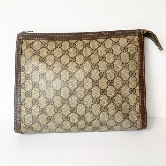 Gucci Brown Monogram Toiletry Bag