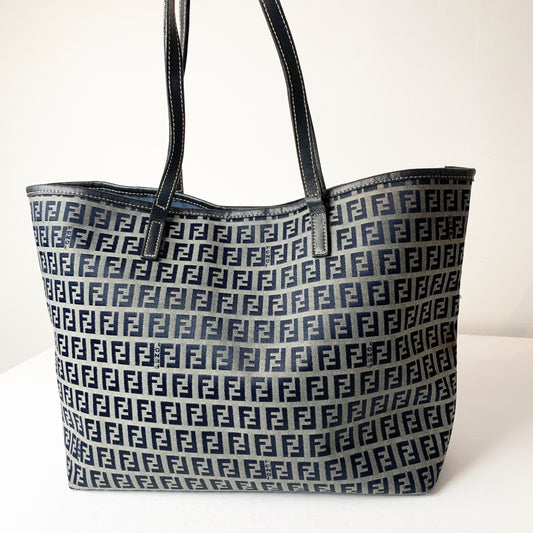 Blue Monogram Fendi Tote Bag