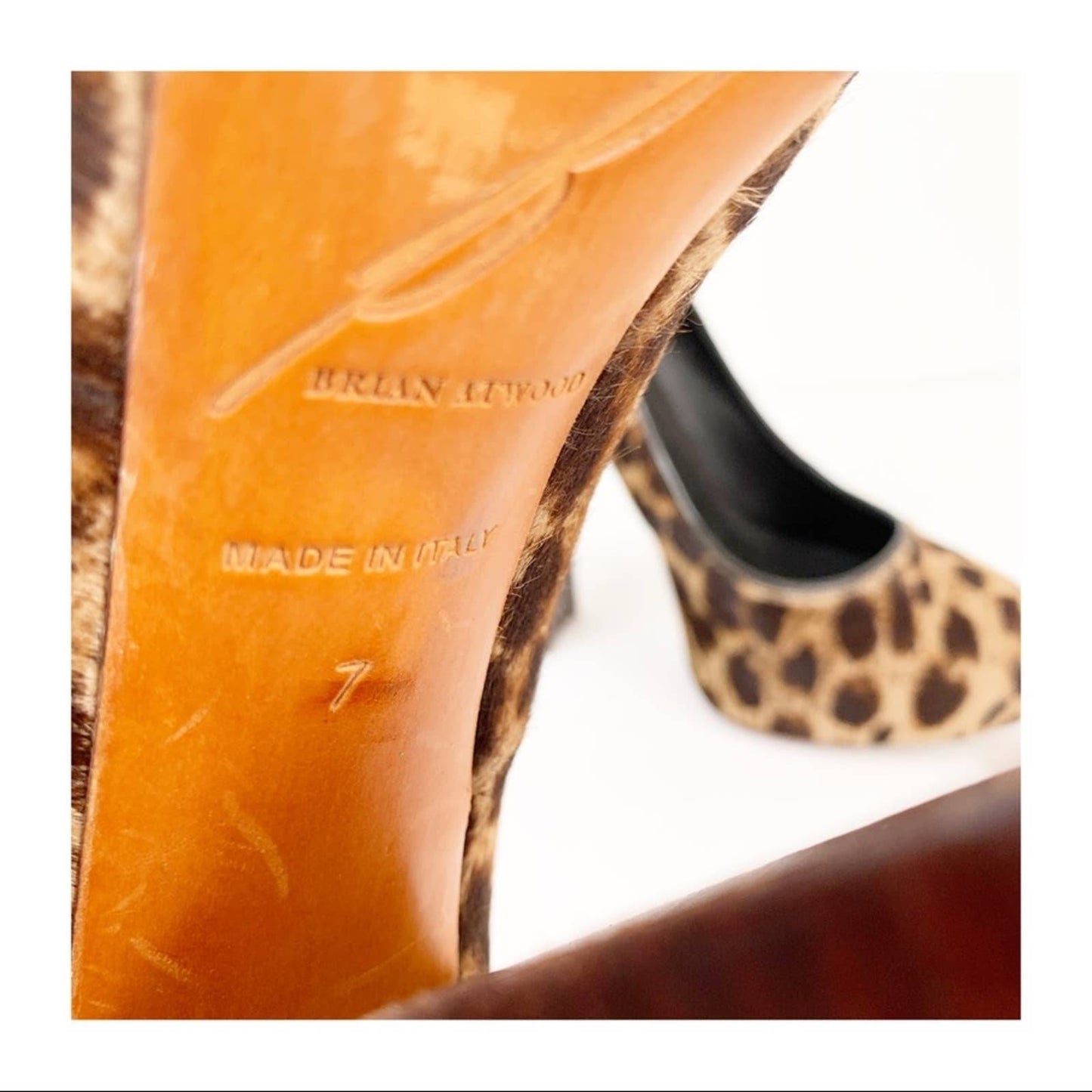 Brian Atwood Animal Print Leopard Heels SZ 7